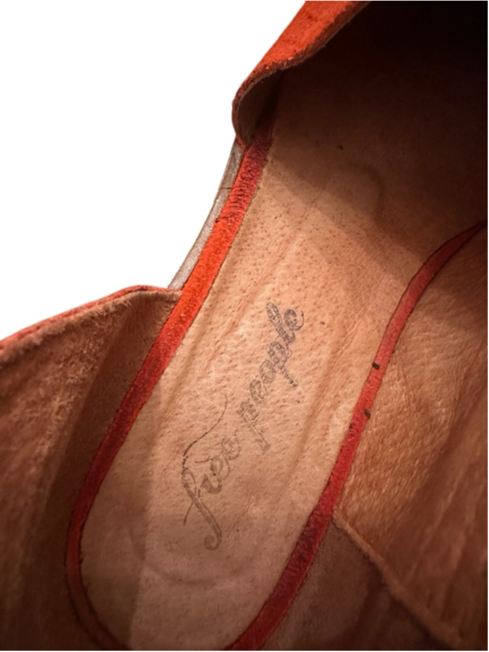 Free People Burnt Orange Suede D’Orsay Flats Boho Festival US 8.5 - Picture 7 of 7